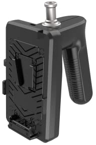 IFOOTAGE V-Lock - Placa de mano para batería, soporte adaptador de abrazadera de montaje en V, para luz de video LED, (batería no incluida) 14.8 V-20 V, agujero de rosca de 3/8 pulgadas
