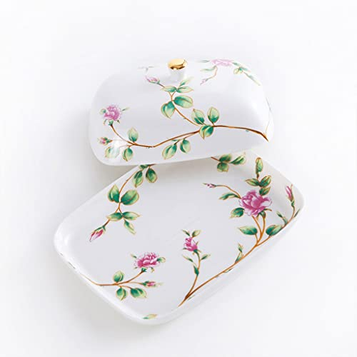 Butterteller Butterhalter Nordic Kreative Keramik mit Deckel Keramikschale Butterdose Kreative Butterdose (A)