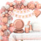 Rosegold Partygeschirr Set, Geburtstag Party Geschirr, Pappteller Kindergeburtstag Set für Geburtstagsdeko Mädchen Partys, Geburtstags, Hochzeit, Jubiläen, Babyparty 16 Gäste