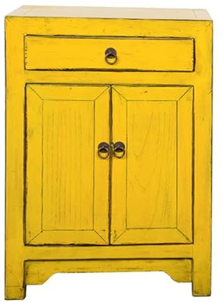 Fine Asianliving Chinesischer Nachttisch Nachtschrank Gelb Hochglanz B42xT32xH60cm Chinesischer Schrank Chinesische Nachtkommode China Orientalische Möbel Chinesische Beistelltisch