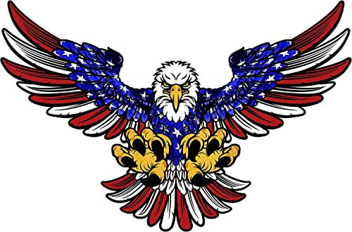 Decalcomania per auto con bandiera americana, 30,5 cm, adesivo 3D, adesivo per auto, adatto per finestrino auto, frigorifero, superficie liscia