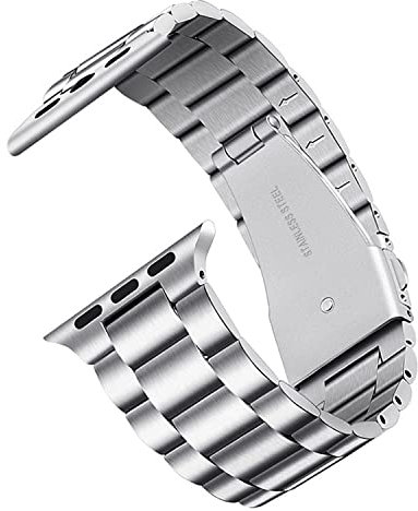 JFUME Compatibile con Apple Watch Bands Uomini Donne 38mm 40mm 41mm per iwatch Bands Serie SE 9 8 7 6 5 4 3 2 1 Bracciale in acciaio inossidabile iWatch Band Cinturino in metallo - argento