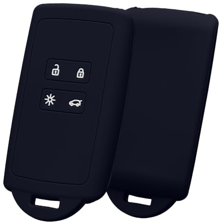 kwmobile Schlüsselhülle für Renault 4-Tasten Smartkey Autoschlüssel (nur Keyless Go) Hülle - Autoschlüssel Schlüssel Hülle aus Silikon - Schlüsselschutz Gehäuse in Deep Ocean