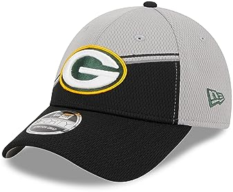 New Era Green Bay Packers NFL 2023 Sideline Grey Black 9Forty Stretch Snapback Cap - One-Size