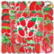 50 Pcs Strawberry Stickers Cartoon Cute Fruit Sticker for Water Bottle Skateboard Laptop Scrapbook Phone Luggage Bike Car Computer,Vinyl Waterproof Red Stickers for Teens Girls Kids