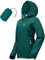 33,000ft Veste de pluie imperméable et pliable pour femme - Légère et respirante - Coupe-vent - Coupe-vent - Pour la course à pied, le golf, le cyclisme - Avec capuche, vert foncé, 38
