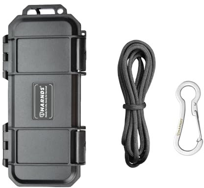 Harnds Boîte de Rangement étanche avec Structure en éponge Résistante aux Chocs et étanche Boîte sèche de Survie pour Le Bateau, Camping et Sports Nautiques (Noir, 17.6cm x 8cm x 4cm)