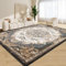 Oppakou Boho Quadrat Extra Großer Teppich Wohnzimmer 274x366 cm, rutschfeste Waschbare Badezimmerteppiche, Weicher Kunstwolle Kurzflor Vorderbodenteppich für Schlafzimmer,kinderzimmer,Grau