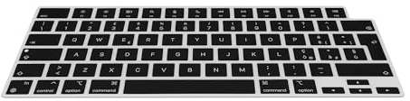 kwmobile Protezione Tastiera Italiana Compatibile con Apple MacBook Air 13.6 M3 2024 A3113 - Cover Tastiera Italiano - Copertina Silicone Nero