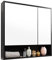 HollyHOME Spiegelschrank Bad mit Regal, Badezimmerschrank mit Doppelspiegeltür, Wandmontage, WC-Aufbewahrungsschrank, Schwarz