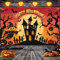 Moorle Happy Halloween Deko - Zeichen Banner, Mond Schloss Hintergrund, Indoor Outdoor Dekoration, Photo Booth Hintergrund