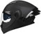 Woljay Casco Da Motociclista Casco Integrale Flip Up Doppia Visiera Integrato Moto Per Adulti Uomini Donne Street Racing Ciclomotore Approvato DOT/ECE (Matte Black-Transparent Visor,Medium)