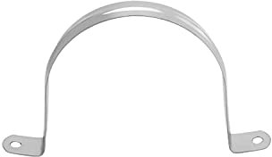 Pipe Clamps, 90mm(3.54) Rigid Pipe Strap, 2 Holes Tube Straps 304 Stainless Steel Tension Tube Clip Clamp, 4 Pcs