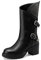 QUEEN HELENA Stivali Biker Stivaletti con Tacco Doppia Fibbia Donna X31-101 (Nero, Sistema Taglie Calzature EU, Adulto, Donna, Numero, Media, 36)