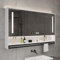 GEESDF Badezimmerspiegel 3 Türen Badezimmerspiegelschrank Mit LED-Leuchten Wandmontierter Badezimmerschrank Mit Verstellbaren Lagerregalen Sensor-Touch-Spiegelschrank Für Badezimmer,Weiß,90cm