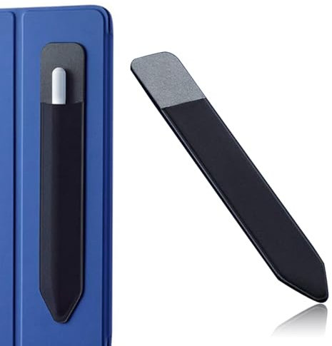 Stylus-Halter, Tablet Stifthalter, Elastisches Stylus-Etui, Selbstklebende Stiftabdeckung auf der Rückseite, für Stift der 1. und 2. Generation (schwarz)