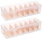 sourcing map 2pcs Cable Storage Box with Compartments, Cable Organizer Transparent Plastic Tidy Box with Lids, Cable Management Box with Removable Dividers for Home Office Drawer Desk Accessory