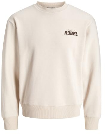 JJ REBEL Herren Jrebjim Sweat Crew Neck Sn