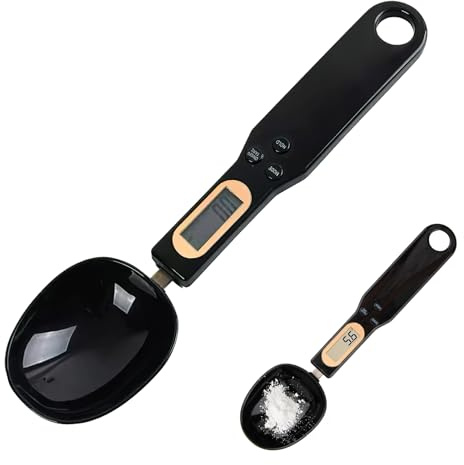 Bilancia cucina digitale a cucchiaio, Precisione 0,1 g Fino a 500 g, Bilancia da Cucina Multifunzionale per Cucina, Bilancia Cucina Digitale per Spezie e Ingredienti Liquidi