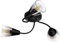 Deckenlampe Deckenspots Deckenstrahler,LED Deckenleuchte E14 3 Schwarzer Glaslampenschirm Küchenlampe Wohnzimmer,Flurlampe Hanging Light Ceiling Modern für Flur,Küche,Schlafzimmer(ohne leuchtmittel)