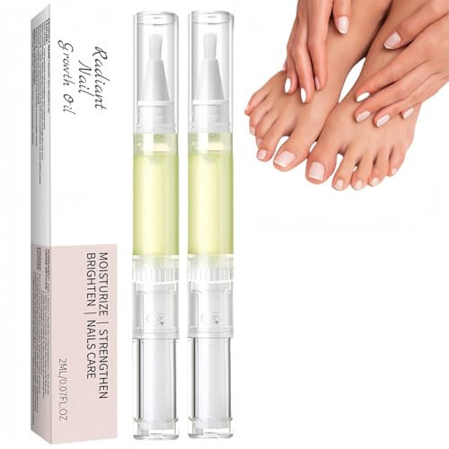 2PCS Radiant Nail Growth Oil,Cuticle Oil for Nail,Radiant Nail Growth Oil Pen,Nail Growth Oil,Nail Strengthener,Oil for Nails and Cuticles,Nail Nutrition Pen for Moisturize Dry Nails & Cuticles Care