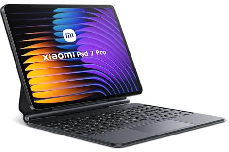 Xiaomi Pad 7 Pro Matte Glass Version + Teclado - Tablet de 11,2 3,2K (Snapdragon 8s Gen 3, 12GB RAM, 512GB ROM, 4 Altavoces, WiFi 7, batería de 8850 mAh, Cargador no Incluido), Gris (Versión ES)