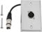 EMSea Placa de pared XLR sin soldadura de acero inoxidable de 11,4 x 7 cm, placa de pared XLR de 1 puerto hembra a hembra, placa de pared de audio con coleta de 20 cm para instalación de audio