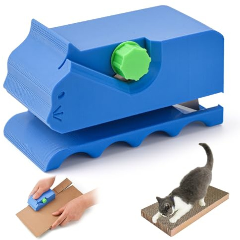 UMiYIDIAN Cortador de cartón para rascadores de gatos, herramienta de tira de cartón, máquina de corte manual para los amantes de los gatos, cortador en forma de gatito impreso en 3D, accesorios y