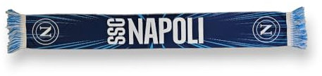 3R Sport SSC Napoli, Schal, Polyester, offizielles Produkt, 100% Polyester, Hellblau, Weiß, Blau