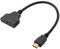 Fllyvly - Cable divisor HDMI 1 entrada 2 salidas, adaptador HDMI para duplicación de señal, compatible con Xbox, PS3, HDTV, 1080p, regleta HDMI para TV, longitud 30 cm, conector chapado en oro