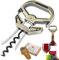 LUCYLANKER Ah So Abridor de Botellas de Vino, Sacacorchos para Vinos Antiguos con Funda de Piel Portátil, Extractor de Corcho de Dos Puntas, Regalo Ideal para Amantes & Conocedores de Vinos (Bronce2)