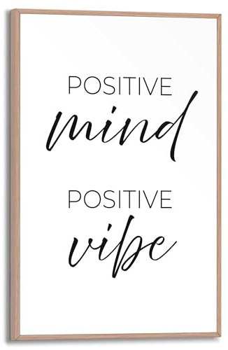 REINDERS Gerahmtes Bild, Positive Vibes, Home Office, MDF, 30 x 20