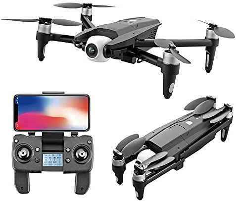 WYMYY Drone Camera with Adult HD Camera GPS 4k Professional HD 1080P WiFi FPV App Triaxial Remote Control Anti-Vibration Gift Camera Drone Toy (Black) (Color :