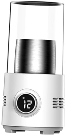 Intelligenter Kühlbecher Weiß, 1 Stück mit Digitalanzeige, 220v | Abs Aluminiumlegierung Pp, Schnellkühlung bis 2 °c und Erwärmung bis 60 °c, 36w, Büro und Zuhause