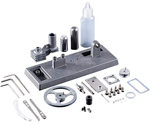 Stirlingmotor Modell Bausatz, Komplett Metall L-Form Stirling Motor Experimentier-Set, DIY Modellbau mit Heißluftmotor für Physik & Technikbegeisterte