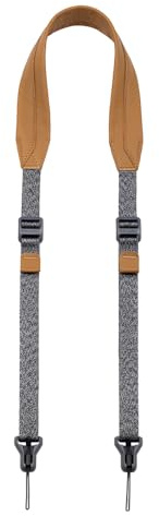 FALCAM Maglink V2 Shoulder Strap Classic, Magnetic Quick-Release Camera Strap – Grey Strap with Brown Shoulder Pad