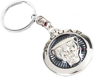 YCFZNB Echtleder-Autoschlüsselanhänger, universeller Schlüsselanhänger-Kettenhalter für Männer und Frauen, um 360 Grad drehbar, mit Anti-Verlust-D-Ring, für Jaguar X-Type F-Type S-Type.,Black