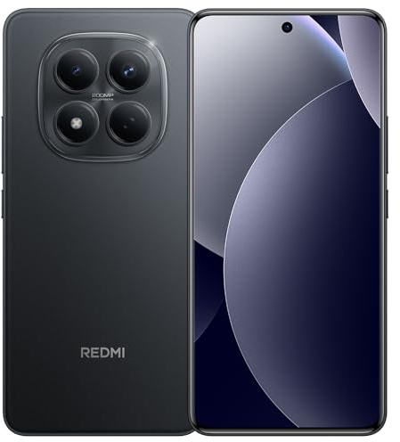 XIAOMI Redmi Note 15 Pro 4G, Smartphone de 8GB + 256GB, Batería de Larga duración de 6500 mAh, Cámara de 200 MP, Resistencia al Agua IP65, Pantalla AMOLED FHD+ de 6,77, Negro, Cargador Incluido