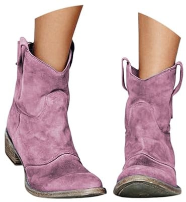 Stivaletti Donna Estivi Suola Antiscivolo Comodi con Tacco Stivali Leggero Antivento Chic Stivaletto Robusti Elegante Vintage Stivali da Pioggia Stivaletti per Esterno Trekking e Giardino