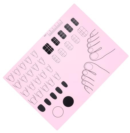 HEATSHAKING Acrylnägel Trainingsmatte aus Waschbarem Silikon Nageldesign Übungsmatte für DIY Nail Art Wasserfestes Nagelstudio Zubehör Schützende Nagelplatte für Kreative Maniküre