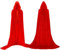 Labellevie Umhang mit Kapuze Lange SAMT Cape Vampir Kostüm Halloween Erwachsener Unisex- Gr. Medium, Rot