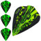 Harrows Rapide X-Dart Flights, 100 Micron – Kite – 5 Sets (15), grün