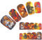 JUSTFOX - Tattoo Nail Herbst Eichhörnchen Tannenzapfen Bunte Blätter Aufkleber Nagel Sticker Nägel Fuß Water Decal