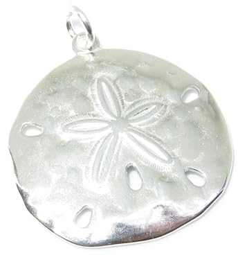 Sand Dollar Sterling Silber Charm .925 x 1 Sea Cookie Snapper Keks