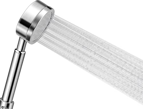 Olliwon Alcachofa de Ducha con Alta Presión Acero Inoxidable Cabezal de Ducha Ahorro de Agua Ducha de Mano, Fácil de Instalar G1/2 Ajuste Universal Ducha Alcachofa