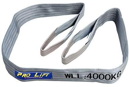 Pro-Lift-Werkzeuge 4 t Hebeband mit 2 Schlaufen Länge 3 m 2- lagig Hebegurt Rundschlinge Hebeschlinge Baumgurt Bergegurt Abschleppseil Schlupf 4000kg