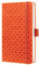 SIGEL JN124 Notizbuch Tagebuch Jolie, ca. A6, liniert, Hardcover, Gummiband, Stifteschlaufe, Einstecktasche, orange, vegan, aus nachhaltigem Papier