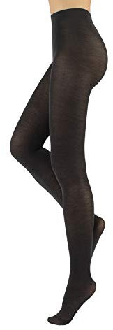 CALZITALY Collant Lana Merino Donna, Calze Inverno | Nero, Grigio, Navy, Viola, Marrone, Beige, Bordeaux, Verde | S, M, L, XL | 100 DEN | Made in Italy (L, Grigio)