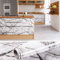 VEELIKE Papel Pintado Pared Marmol Blanco y Gris Papel Pintado Autoadhesivo Impermeable Papel para Forrar Muebles Papel Tapiz para Decorar Dormitorio Sala Habitación 40cm x 900cm