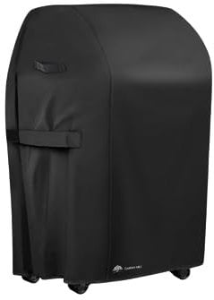 Garden Mile Gas BBQ Cover - Waterproof Black BBQ Cover - Heavy Duty, Windproof, UV & Rip Resistant Outdoor Grill Protector with Secure Clips & Velcro for Patio Gas Barbecue